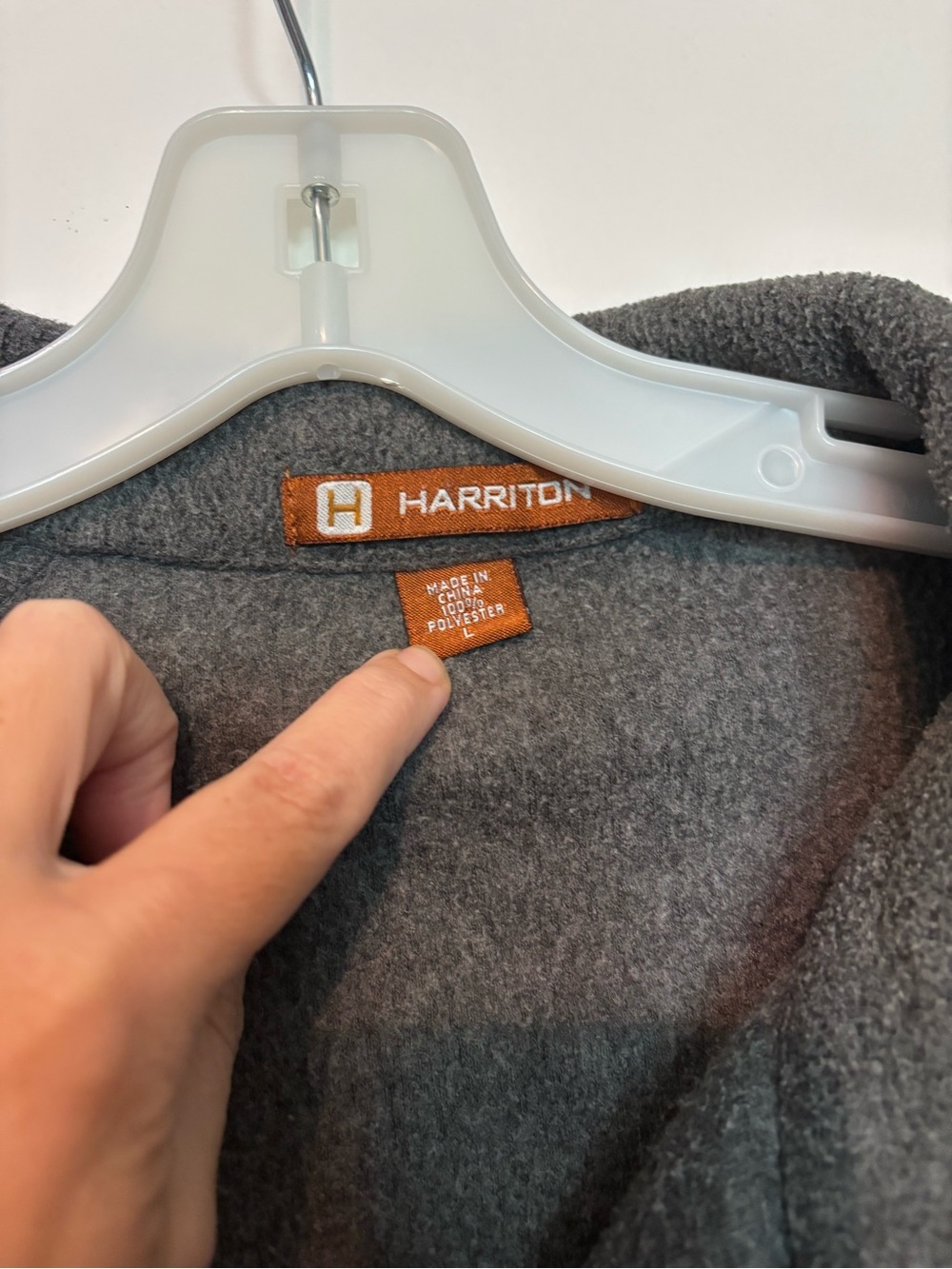 Harriton Women’s Full-Zip Fleece Jacket - Charcoal Gray Size Large - Picture 4 of 8